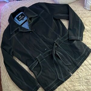 MARCELLE RENEE~Navy Blue BELTED LINED TRENCH COAT